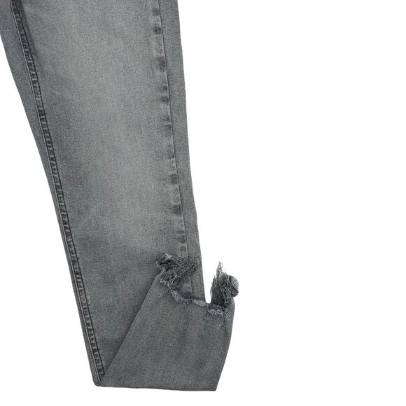 Topshop Jeans Womens 2 Gray Ankle Skinny Distressed Jamie - Picture 6 of 14